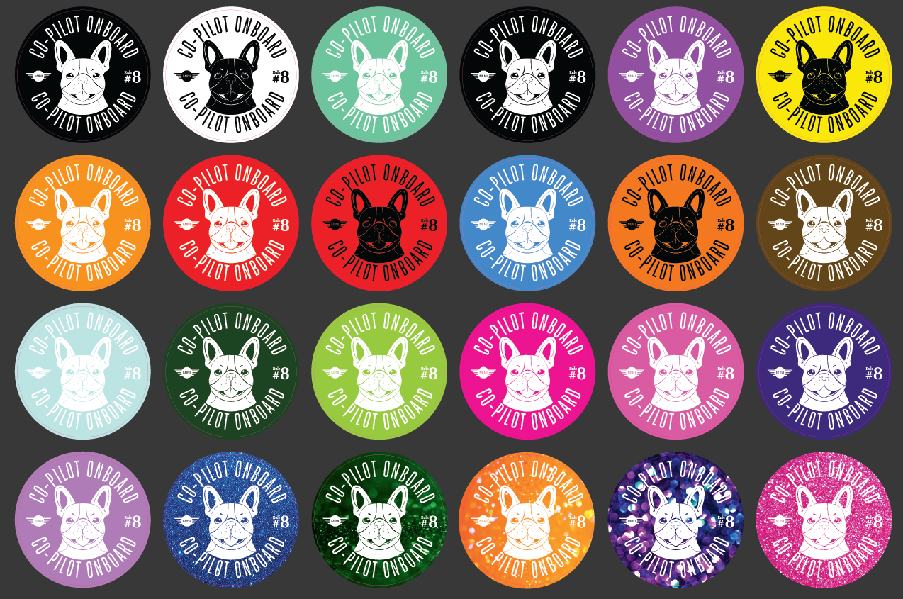 Co-Pilot Stickers - Frenchie