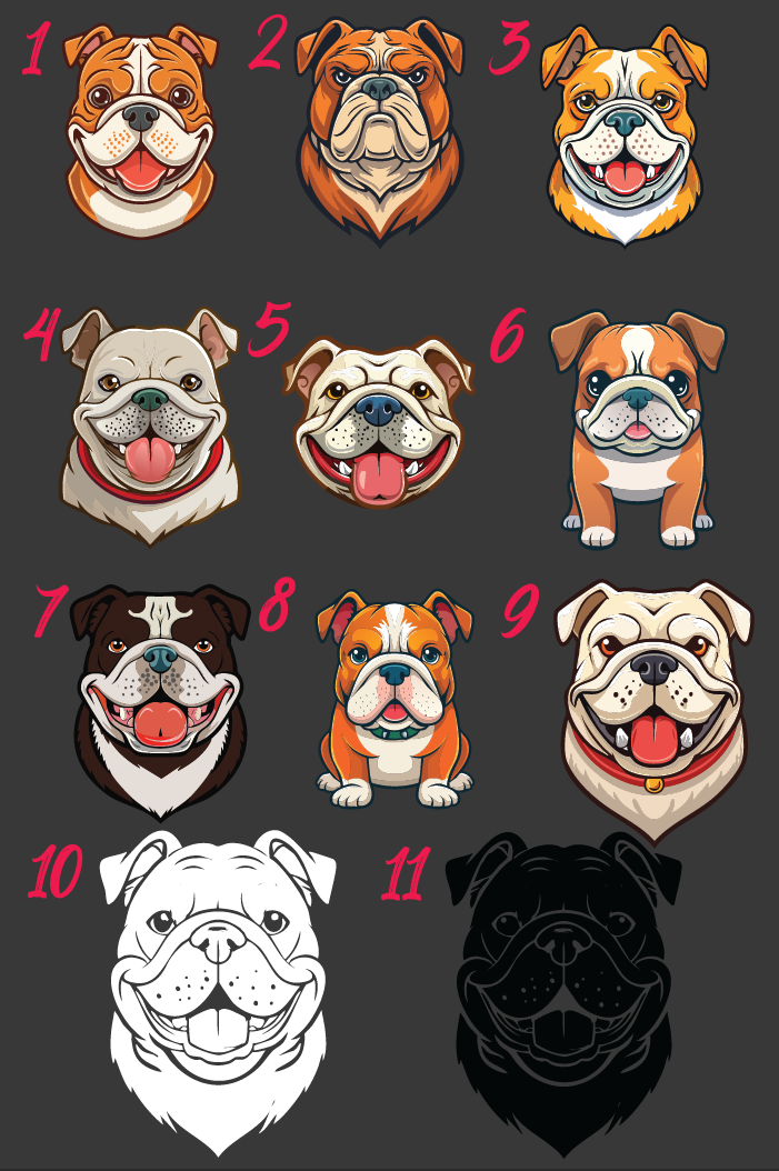 Co-Pilot Stickers - Bulldog
