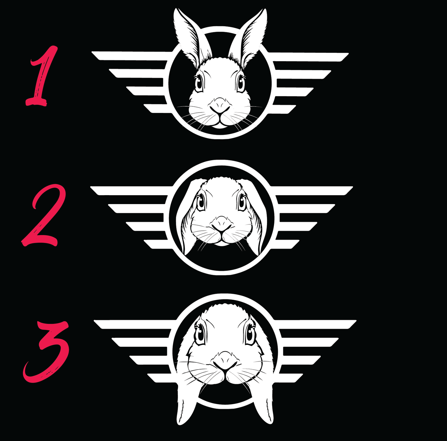 Cut Vinyl Bunny Rabbit Stickers