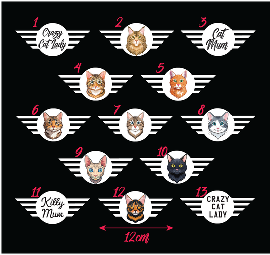 Kitty Cat Fully Printed Stickers