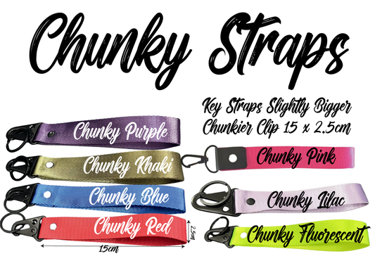 Chunky Printed Key Straps - Double Sided