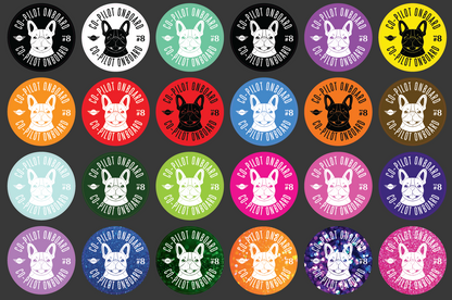 Co-Pilot Stickers - Frenchie