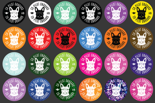 Co-Pilot Stickers - Frenchie