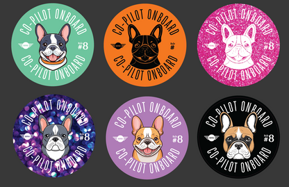 Co-Pilot Stickers - Frenchie