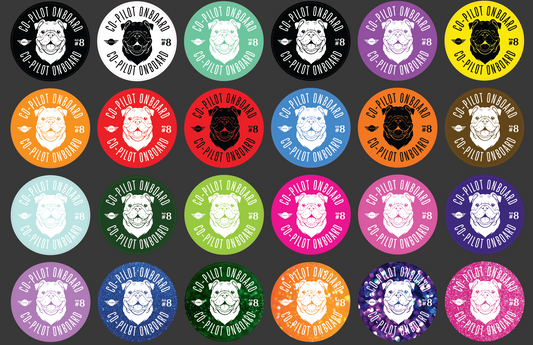 Co-Pilot Stickers - Bulldog