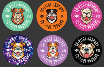 Co-Pilot Stickers - Bulldog