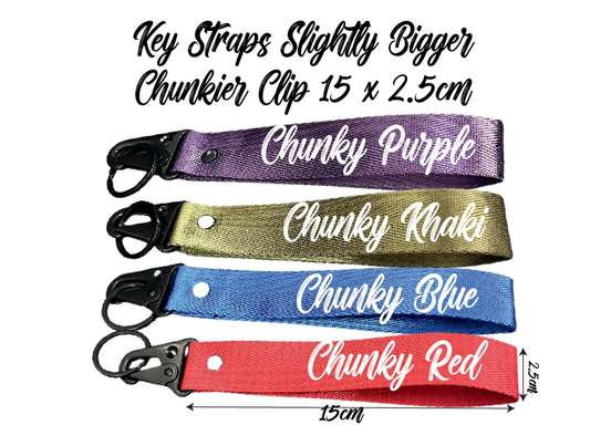 Chunky Printed Key Straps - Double Sided