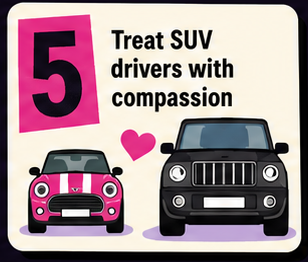 Rule 5: Treat SUV drivers with compassion